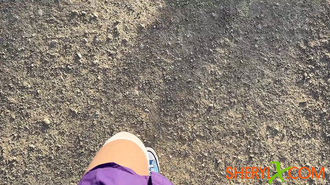 Outdoor piss on public bench: My dripping pee's desperate to soak the wooden plank