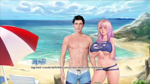 Hot ass🍑 creams up prince's thighs under scorching beach sun, ending in primal fucks