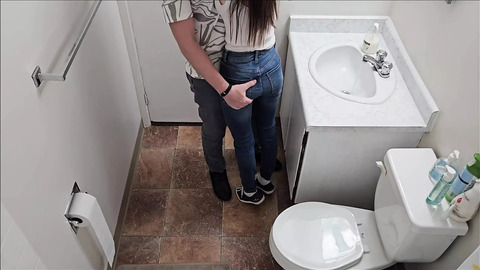 High school student fucked in toilet