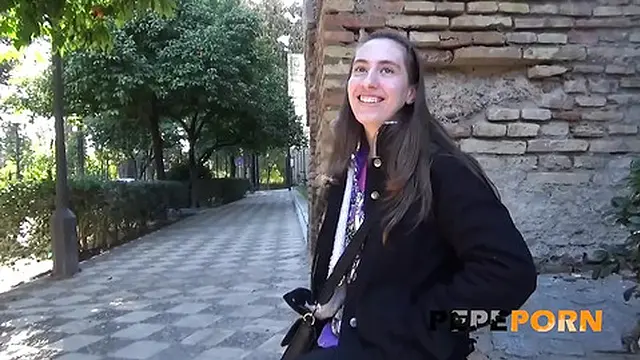 Just 18 &mdash;  she wants her first porno Babe loses her virginity at PepePorn