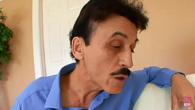 A Blonde Gets Her Pussy Slammed and Ass Licked While Her Husband Jerks off