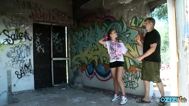 The blonde′s saggy tits sway as she rides a firm cock🍆 with wild movement