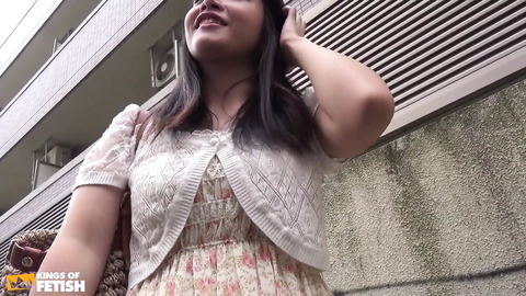 Shy Japanese Teen Gets Her Bush Pleased by a Guy at Porn Interview
