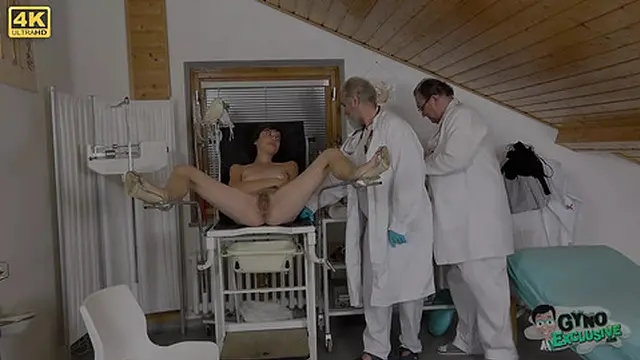 Cute Teen Student Made to Cum in Gyno Chair