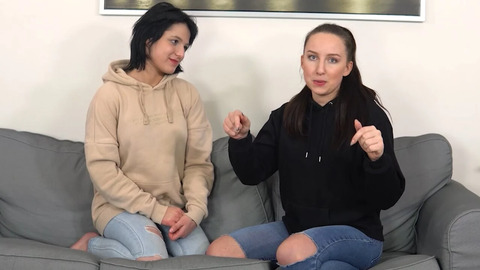Bella & Vanessa in a strip game of House of Cards