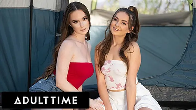 ADULT TIME - girlfriends Aften Opal and Hazel Moore Finger Fuck Each Other During Staycation