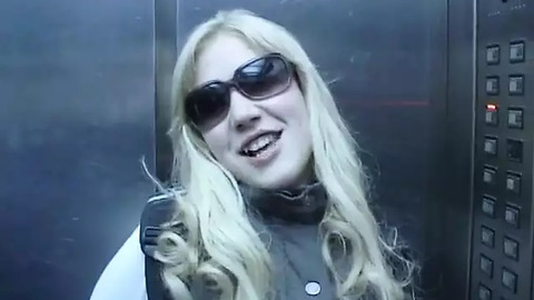 Blonde Bimbo's Face Ruined by Double D*ck C**m Shower🚿