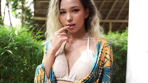 Tropical Asian Blonde Gets Fucked Doggy Style