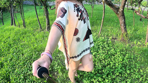 I undress and walk naked in nature! - Amateur