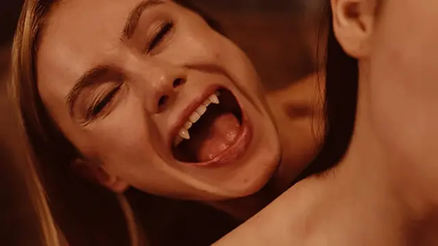 Matty Mila lets Blonde Vampire Nancy Ace mark her neck - Erotic Gothic Lesbian S&M with passionate bites
