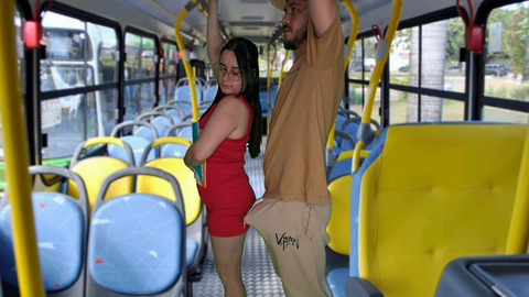Public Bus Blowjob and Grabbing