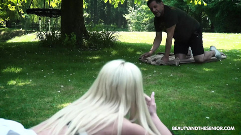 Blonde Bimbo Gets fucked Raw by Stepdad's Best Friend's Drenched Cock🍆