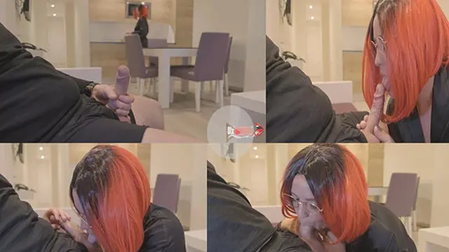 milf caught me with my hard cock🍆 and couldn′t resist