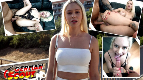 German Scout - First Anal Sex for Big Clit Blonde Girl Vivian Lola at Pick up Casting