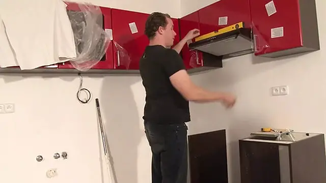 Young Pretty Horny Slim Blonde Gets Fucked While Standing 