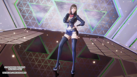 MMD CHUNG HA - Algorithm Tifa Hot Kpop Dance Final Fantasy Uncensored 4K 60FPS