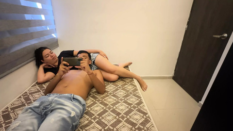 While Watching Movies We Hear Our Parents Fucking Hard —  We Get Horny and End up Having Good Sex
