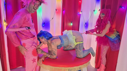 Blazy Kitsune Meets the Pink Cock Crazed Clowns
