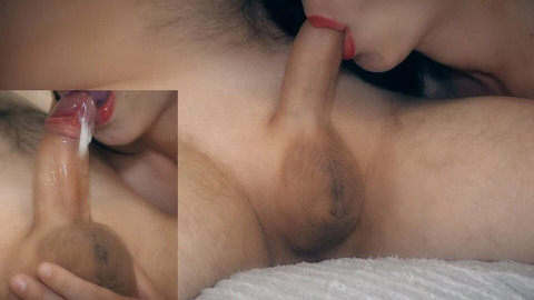 He just used stepsister mouth and cumshot in it - Close up blowjob
