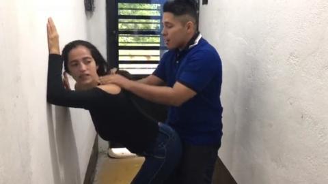 Cabin slave surrender: he forces her into his depraved sex games