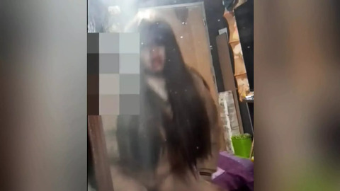 Don't tell anyone we go to fuck instead of going to my classes! 18-year-old girl GIVE her ass in front of the mirror
