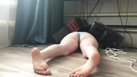 Clumsy Step Sister Stuck Under Desk and Gets Fucked Hard
