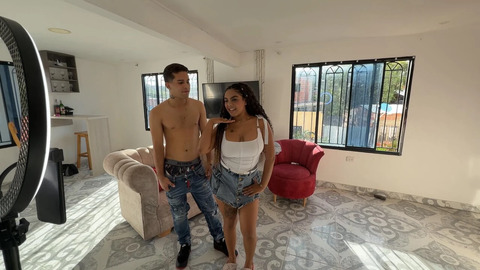 Come stepbrother warm me up because I want to upload the video to social networks  My fucking stepsister asks me for help with an XXX video 
