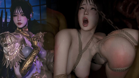 Busty Asian Beauty with Perfect Ass Dominated By Huge Orc Cock