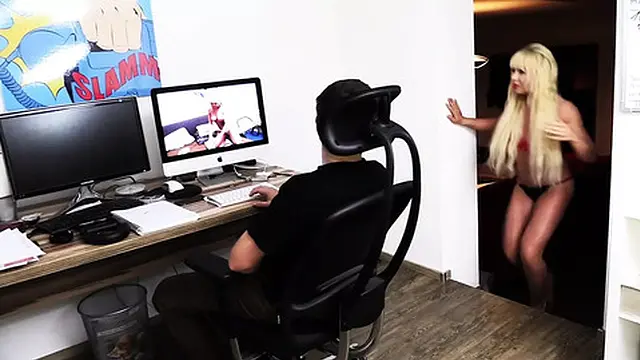 Blondi Buddy Caught Jerking off