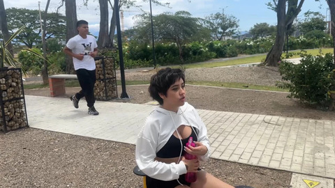 I meet an unknown boy in the park and I ask him to play with me as an ex-girlfriend to take him home and give him the best fuck of his life.