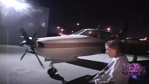 Two Chicks Surprise The Pilot By Getting Naked