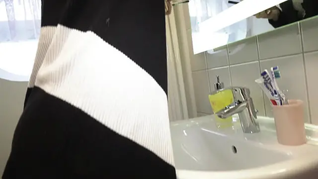 Beautiful German Slut Deepthroating a Fat Dick