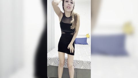 Hot Silicone Teen Masturbates Nicely
