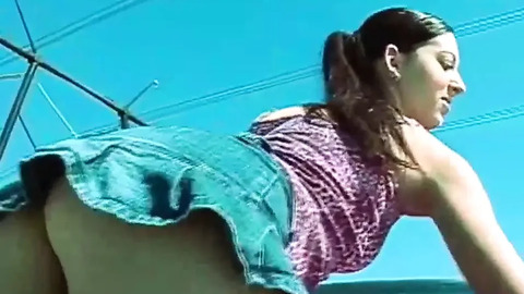 Horny Misty Looks Delicious Washing Her Pink Car in the Bright Sun in Barely Anything at All 