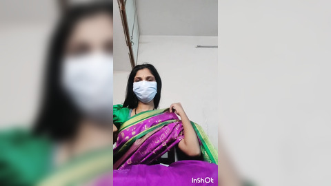 Desi Shivani Bhabhi Horny in Pink Sari