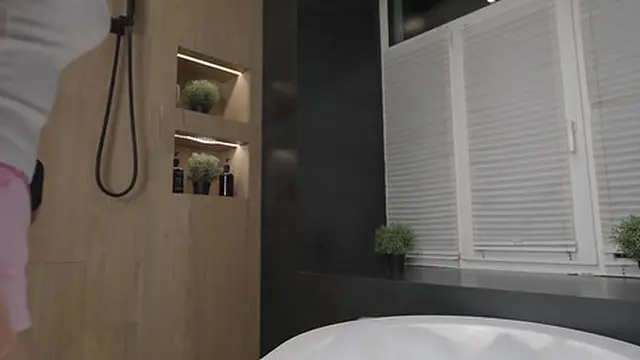 boyfriend &mdash;  Can I Join You in the Shower? girlfriend′s Wet T-shirt and Pussy    POV  Dirty Talk 