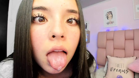 Beautiful Colombian teen is an aspiring porn star, she gets very horny behaving like a nympho whore for many men at the same tim