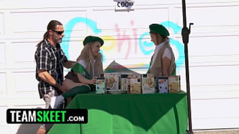 Tiny Girl Scouts Coco Lovelock & Haley Spades Getting Their Pussies Fucked By Their Customers