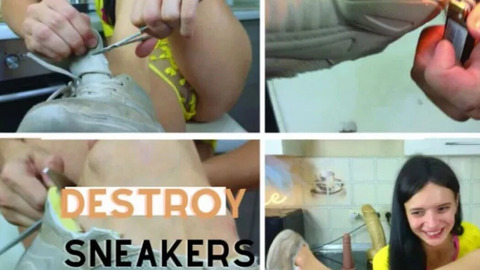 Broken Shoes! Alice Crushed Old Dirty Shoes Part 1