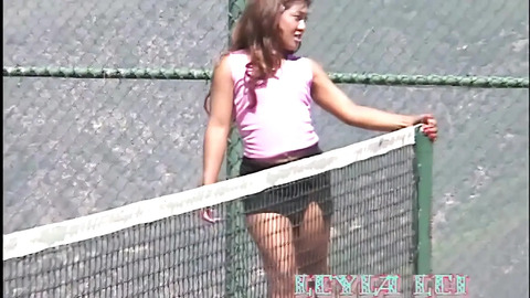 Asian teen takes it in the ass