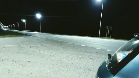 Risky Masturbation in Car Near the Road