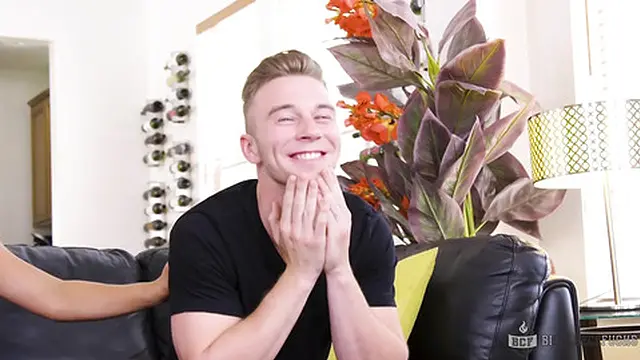 Bi College Fuck - Brittany & Luke tease Brayden’s cock before wild bi threesome