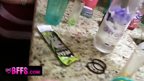 Lascivious ladies with loose morals sucking & fucking during real bachelorette party