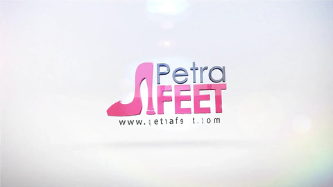 Brunette Queen with Dainty Feet Sits on Her Throne