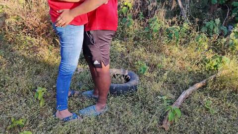 Big Ass Student Fucked in the Forest in Standing Doggystyle.