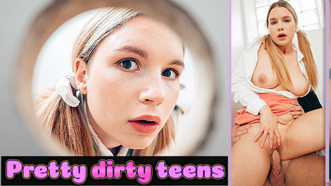 Naughty😈 teens bang their thirsty profs' peckers on campus creampies