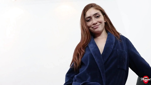 A Blowjob and Footjob of a Perfect Natural Redhead Girl