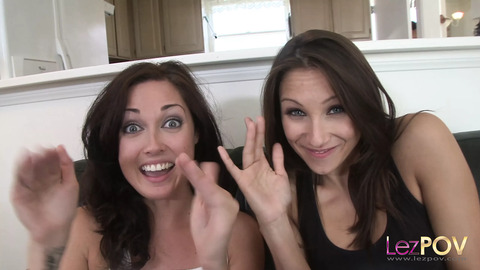 'Lesbian babes get down and dirty, tongues wrapped around eager flesh'