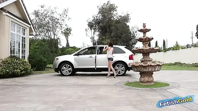 Horny teen caught masturbating by boyfriend gets her tight pussy screwed