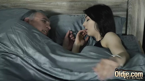 Old man and horny🥵 teen entice each other